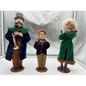 Vintage Style Christmas Carolers Figurines Set of 3 Victorian Holiday Decor